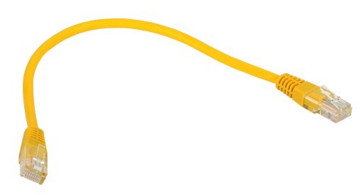 PATCHCORD RJ45/0,25-YELLOW UTP 0,25m kat.5e ABCV