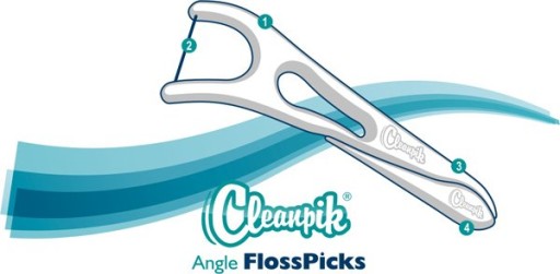 CLEANPIK Angle FlossPicks brúska na nite 30 ks.