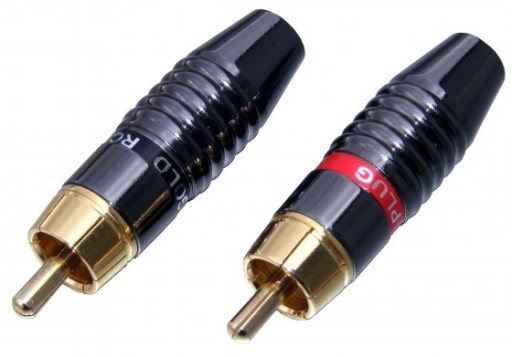 Zástrčka RCA cinch Plug HQ pre kábel do 6,5 mm zlata (1970