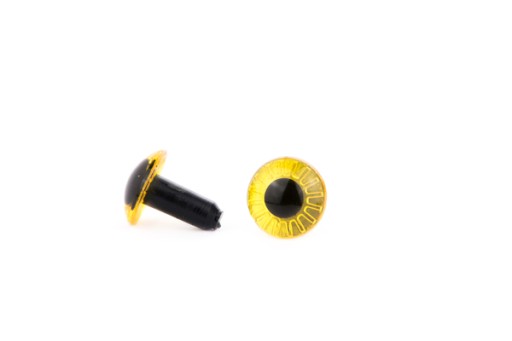 1 pár bezpečnostných očiek SOWA 12mm žlté krimpovacie oká