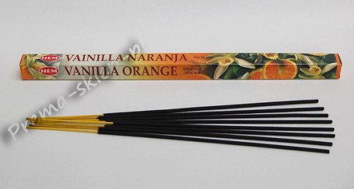 Vonné tyčinky HEM, indické vonné tyčinky VANILKA ORANŽOVÁ