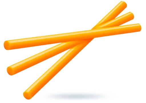 Lepiace tyčinky tyčinky 11x200mm ORANŽOVÉ lepidlo