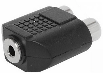 Adaptér malý JACK gn 3.5 / 2x RCA zásuvka (0821