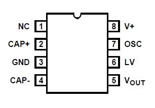 Integrovaný obvod LMC7660IM: SMD DC/DC menič