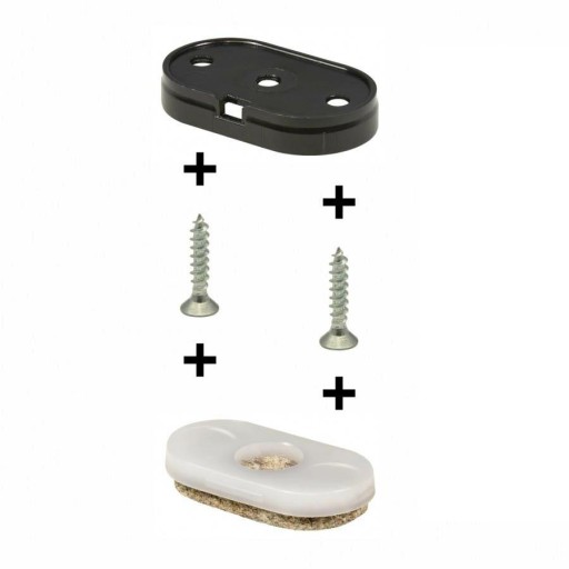 Oválny nábytkový klzák 30x20mm na pohovky, postele