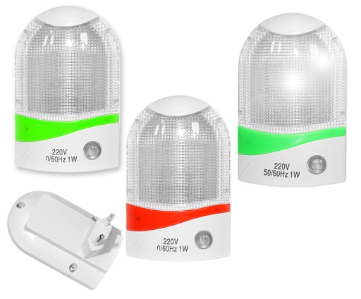 LED NOČNÁ LAMPA KONTAKTNÝ SÚMRAK SNÍMAČ 1W