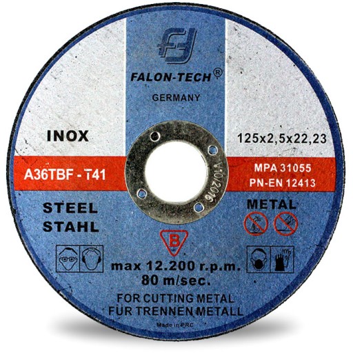 KOVOVÉ REZNÉ KOTOUČE inox 125 x 2,5 FALON TECH