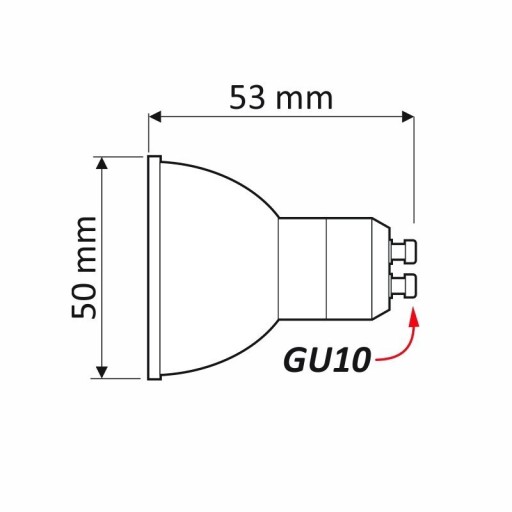 LED žiarovka SMD 2835 gu10 5W 230V studená
