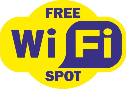 WiFi nálepka - vzor B, šírka 14 cm, žltá a šedá