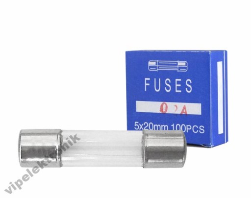 Poistka 100mA 250V SKLENÁ POISTKA 20mm 5 KS