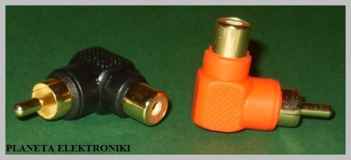 Adaptér RCA zástrčka/zásuvka, uholník, 2 ks (1100A)