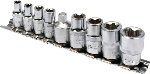 TORX ZÁSUVNÉ KĽÚČE E5 - E16, SET. 9 KS. YATO