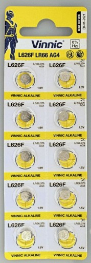 2x AG4 VINNIC ALKALICKÁ BATÉRIA 377 626 G4 LR66