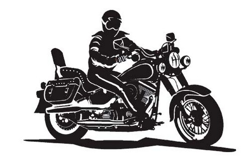 NÁLEPKA MOTOCYKLOV SEKAČKA NA MOTOCYKL AUTO HOBBY