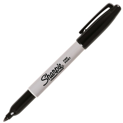 Sharpie Marker Permanentné čierne pero pre elektrikárov Akýkoľvek povrch