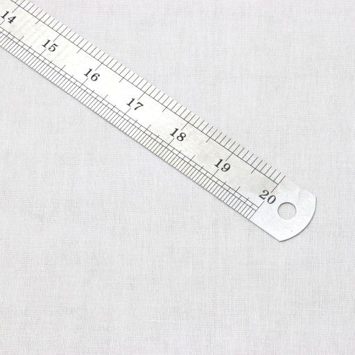 Lineárne pravítko 50 cm / 20 palcov, nehrdzavejúca oceľ
