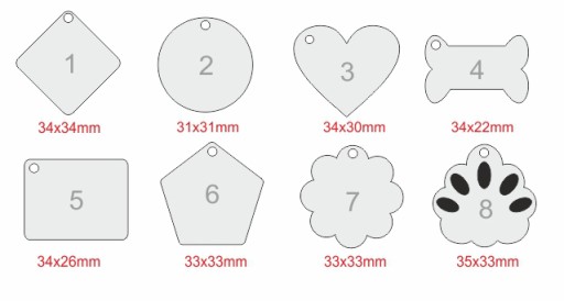 ID tag Adresný lístok pre PSOV, MAČKY, obojstranný!