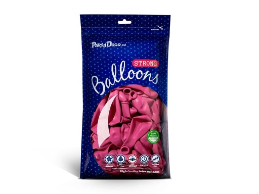 RUŽOVÉ BALÓNY, pastelové, silné, 27 cm, 12 palcov, 50 ks, na girlandy