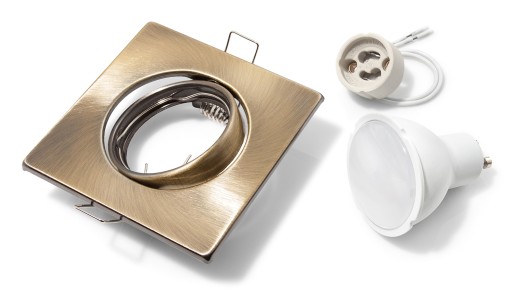 SET HALOGENOVÉHO SVETLA, MOSADZ + LED 5W + GU10