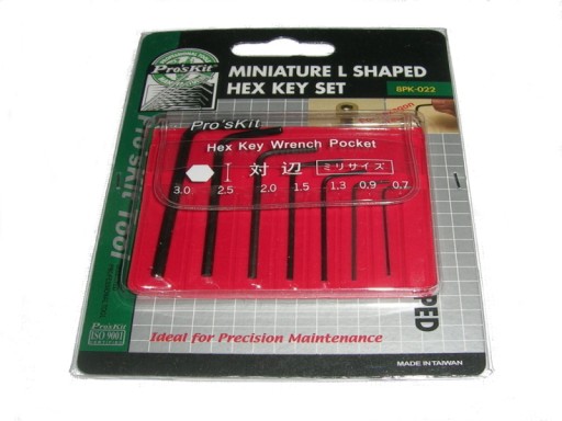 miniatúrne imbusové kľúče 0,7-3 mm sada 7 ks