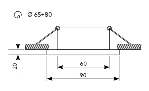 Halogénové sklenené stropné svietidlo pre LED GU10 CT77C
