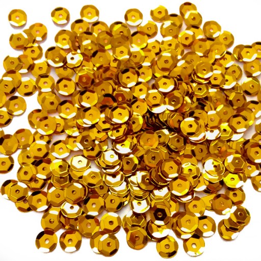 BROKEN SEQUINS obrúčky 6mm 5g ŽLTÉ ZLATÁ METAL