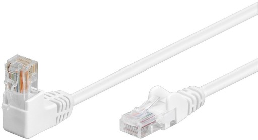 PATCHCORD UTP CAT.5E UHOL 90 15M BIELY