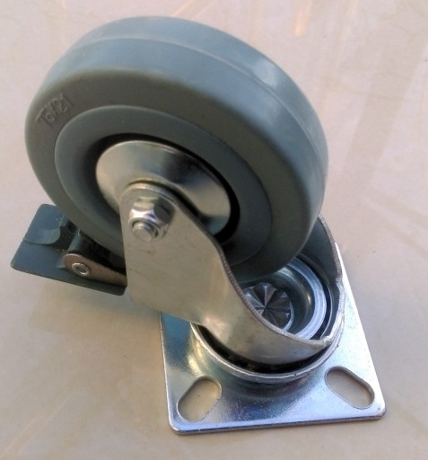 KOLESO 75 mm sivé koliesko Brzda na kolieska 60 KG od HABI