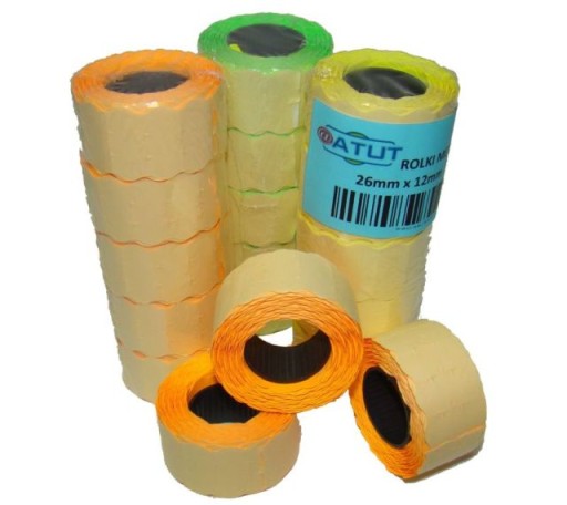 Visačky na etiketovačku 26x12 NEON farieb 5 ks vlnovo zelená