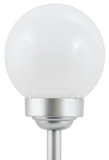 mliečna solárna lampa WHITE BALL 15cm 4 LED P-015