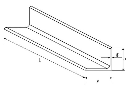 Uholníky oceľový uholník g/š 20x20x3 500 mm