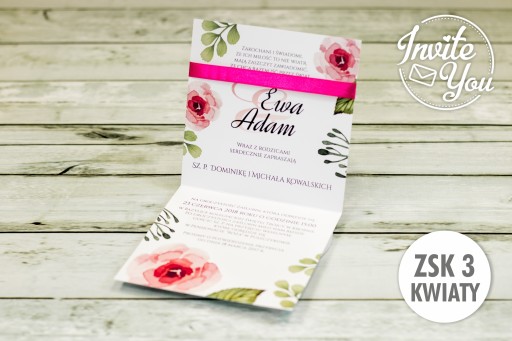 Svadobné oznámenia ZSK3 Flowers + príloha ZDARMA