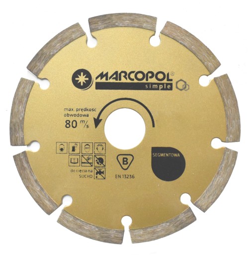 DIAMANTOVÝ DISK SEGMENTOVANÝ 115x22,23mm MARCOPOL