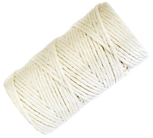 Biela bavlnená šnúrka 30g/20m