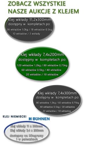 NÁPLŇKY DO PISTOLE NA TEPLOLEPNÉ 7 - 8 mm 60 KS