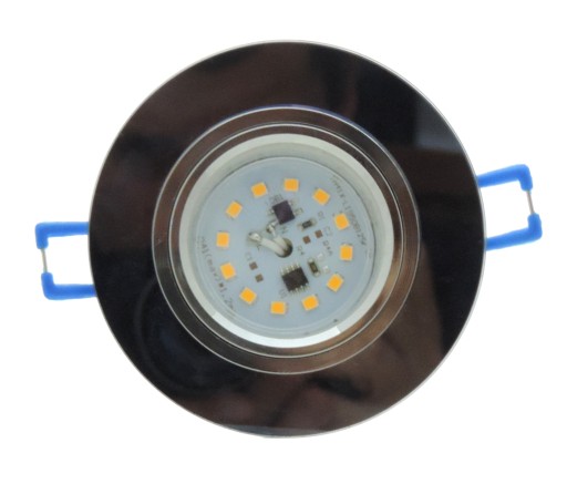 OSVETLENIE ČIERNE SKLO LAMPA + GU10 LED 5W ALU