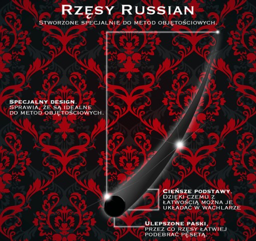 Ruské riasy Volume C+ mix 0,10 (8-13 mm)