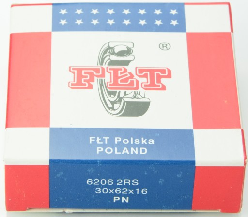 Ložisko guličkové FŁT 6206 2RS 30x62x16mm poľský