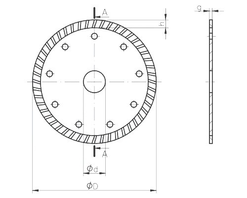 TURBO DIAMANTOVÝ DISK fi 125x22,23mm MARCOPOL