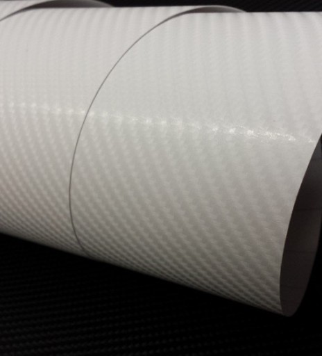 3D UHLÍKOVÁ FÓLIA UHLÍKOVÁ BIELA DYHA 1,27 x 0,5 m