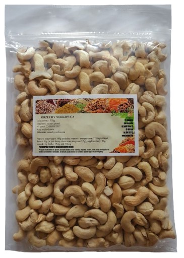 Kešu orechy Kešu oriešky 500g