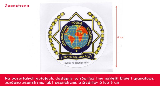 IPA NÁLEPKA POLICAJNÉHO AUTA priemer 8 cm von