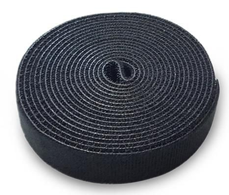 ORGANIZÁTOR KÁBLOV Páska na suchý zips obojstranná páska ČIERNA 20mm 5m SILNÁ na káble