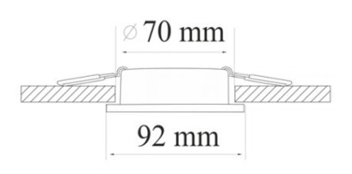 SET LED stropné svietidlo SMD 5W CT31C 230V GU10