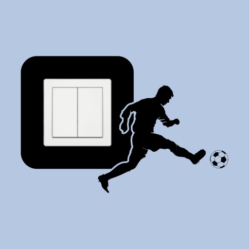 NÁLEPKA pod kontaktnú zásuvku SWITCH FUTBALOVÝ PREHRÁVAČ pre chlapca