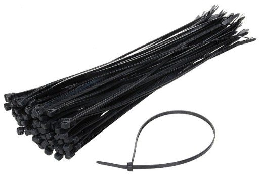 SVORKY KABELKA 100x2,5 MM SILNÉ KABELOVÉ VIAZAČKY 100 KS ČIERNA