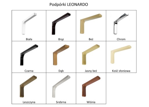 Podpera police LEONARDO 12, hnedá, 2 ks
