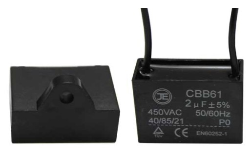 Motorový kondenzátor 8uF 450VAC kábel CBB61 (0600)