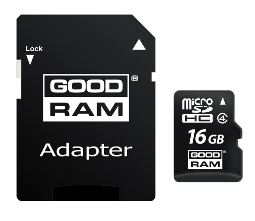 GOODRAM MICRO SD KARTA 16GB PAMÄŤ + SD ADAPTÉR