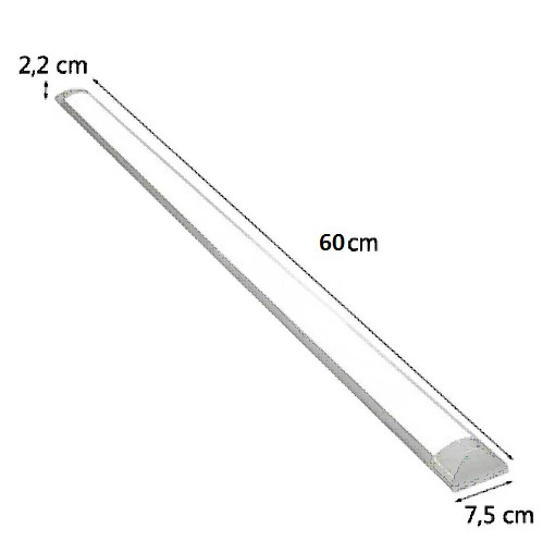 LED svietidlo 60 cm do garáže, LED panel so žiarivkou